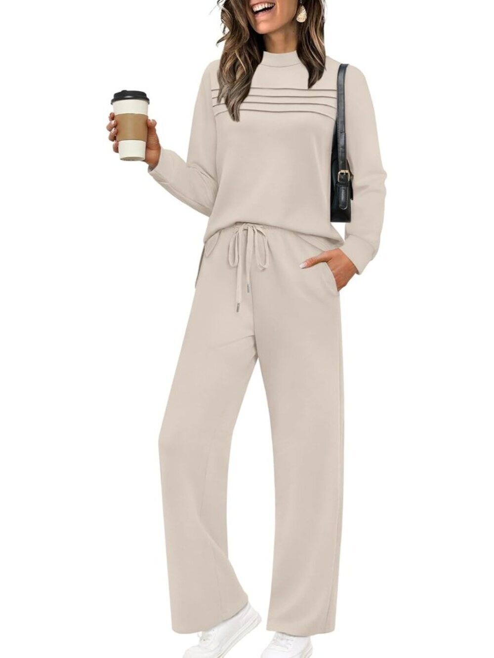 Two Piece Sets for Women Spring Travel Vacation Outfits 2026 Long Sleeve Lounge